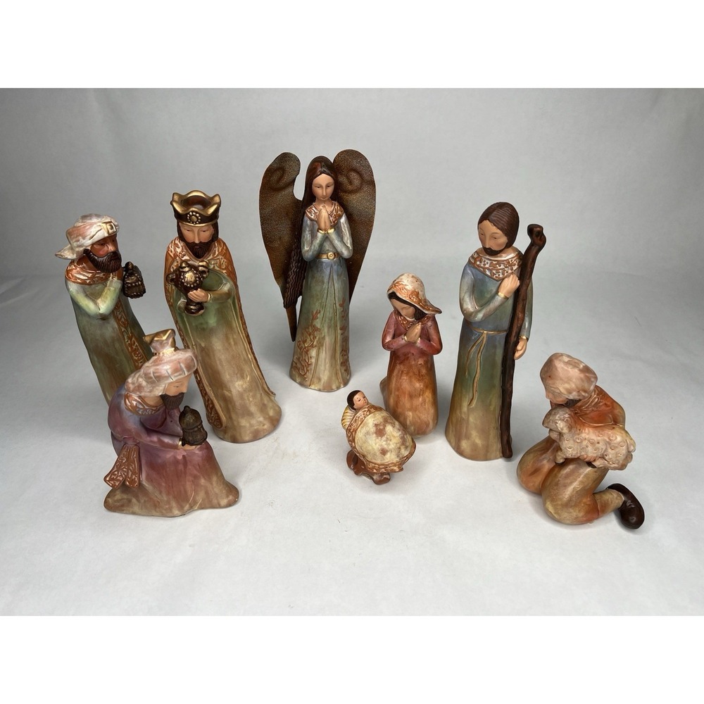 Vintage Midwest Seasons‎ of Cannon Falls Nativity 8 Piece Set Excellent